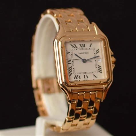 cartier panthere gold watch for ladies|cartier panthere men's watch gold.